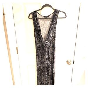 Rachel Zoe python print long maternity maxi dress